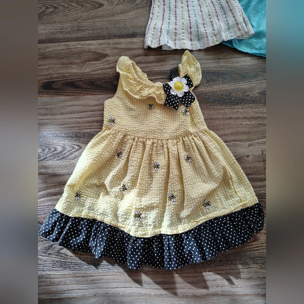 Toddler Girl 3T Dress‎ & Romper Bundle  Vintage Seersucker Gymboree Piper Baby